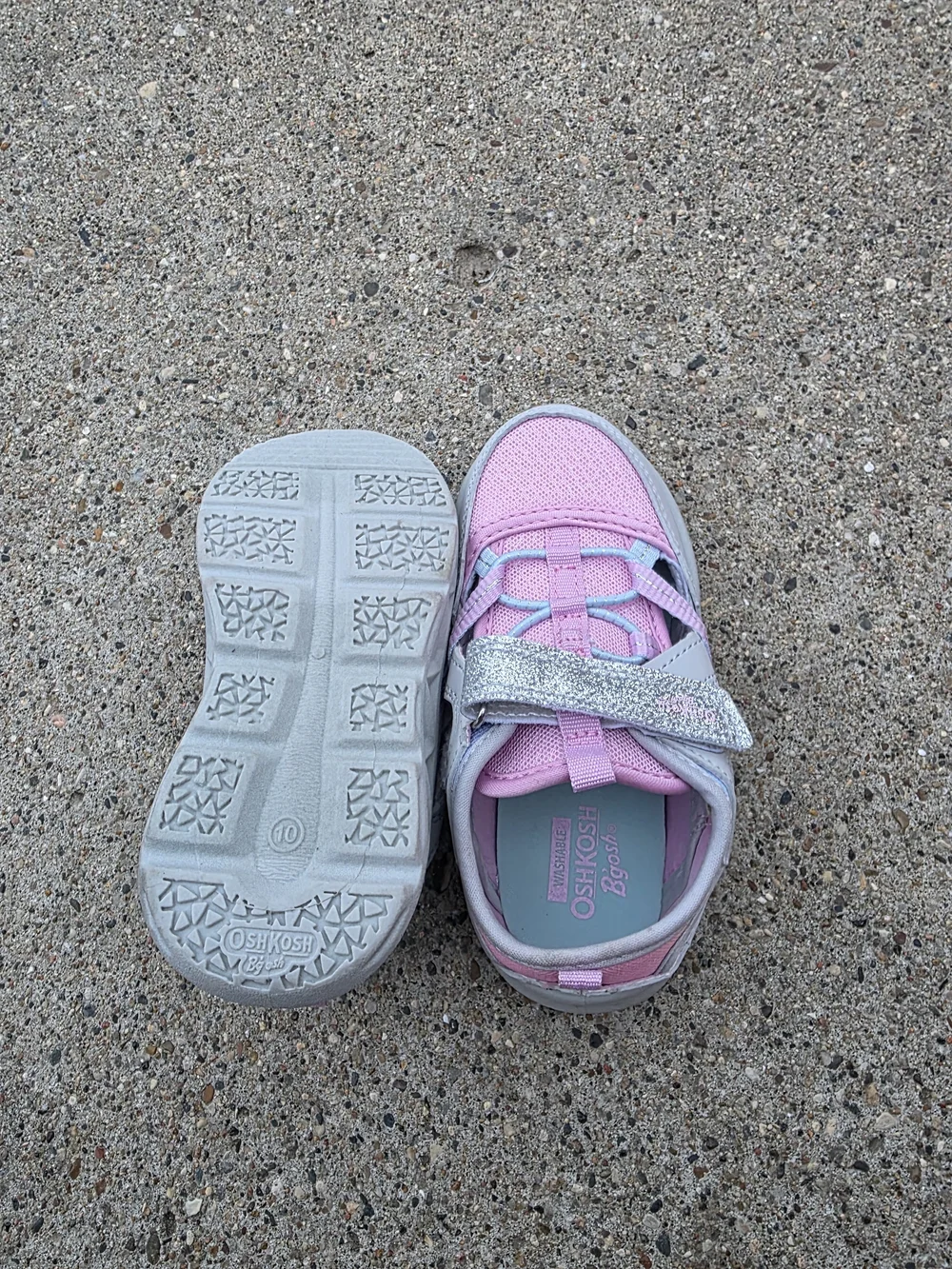 Oshkosh washable sandals With Pink Glitter Strap  Girl  10k